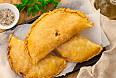 Cornish pastry filled with chicken and potato