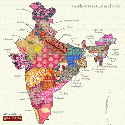 Popular sari fabrics by state