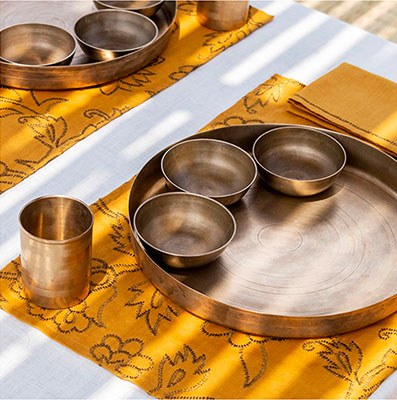 NO-MAD table linen (they also sell thali sets)