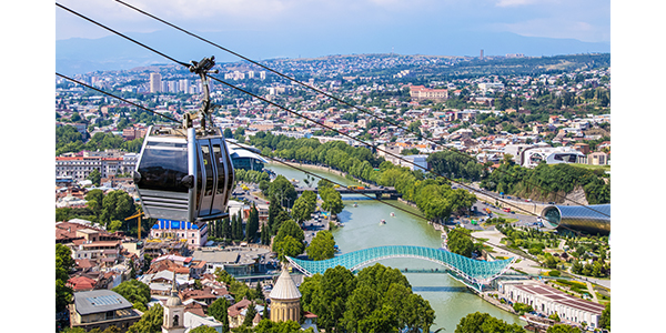  cable car above Tbilisi Georgia 