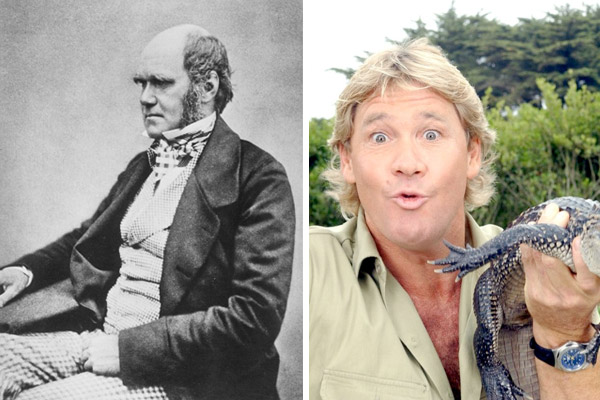 Charles Darwin and Steve Irwin