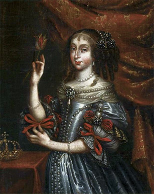 Portrait of Queen Eleonora Wiśniowiecka with a tulip c. 1672