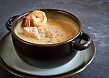Icelandic fish soup with salmon and prawns 