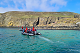 Zodiac cruising at Fair Island, Shetland (Photo credit: Ania Baranek)