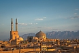 Sunset over ancient city of Yazd, Iran 