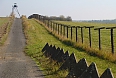 The last preserved section of the Iron Curtain fence in the village of Cížov